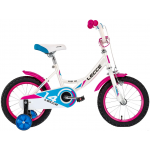 Detský bicykel 14" Fuzlu LECCE bielo modro ružový Detský bicykel 14" Fuzlu LECCE bielo modro ružový